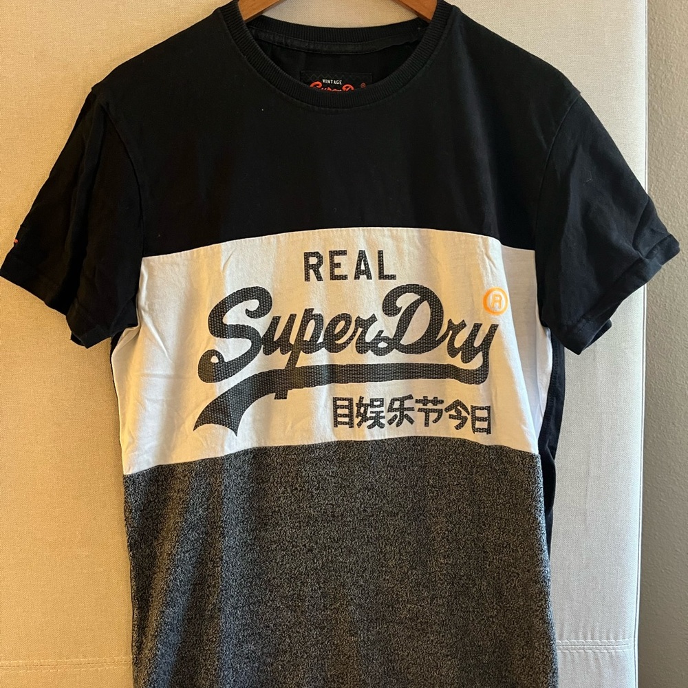 Superdry Black and White Graphic Tee